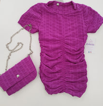 Cargar imagen en el visor de la galería, Vestido+bolso &quot;rosalia&quot; fucsia 4 a14 años