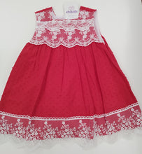 Cargar imagen en el visor de la galería, Vestido &quot;Cielo&quot; rojo  2 a 12 años